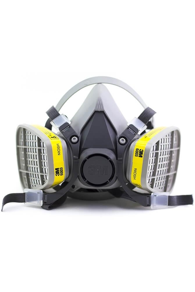 Respirador 3M 6200 Com Filtros Para Odores e Gases Ácidos Respirador 3M 6200 Com Filtros Para Odores e Gases Ácidos